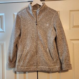 The North Face Womens Size L Knit Fleece Full Zip Jacket in Gray
